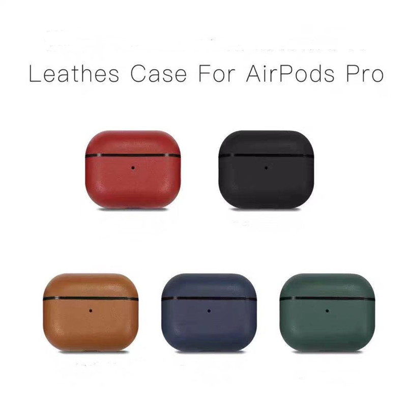 AirPods Pro Leather Case, γνήσιο ρετρό πετρελαϊκό κερί Crazy Horse δερμάτινη θήκη, πλήρως χειροποίητη, μπροστινή LED ορατή, (σκούρο καφέ)