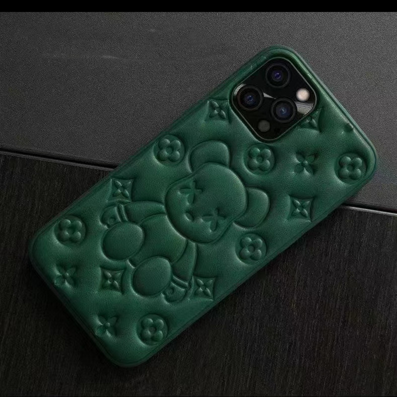 Νέα θήκη κινητού τηλεφώνου, Apple iPhone13Pro Leather Bear 3D Διαδικασία ανάγλυφου κινητού τηλεφώνου προστατευτική δερμάτινη θήκη